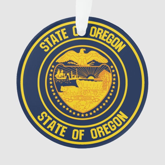 Oregon Round Emblem Ornament (voorkant)