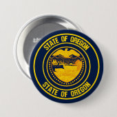 Oregon Round Emblem Ronde Button 7,6 Cm (Voorkant /achterkant)