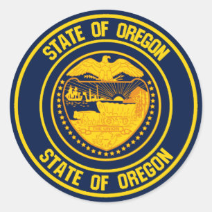 Oregon Round Emblem Ronde Sticker
