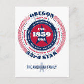 Oregon, Salem, OR, patriottisch, monogram Briefkaart (Voorkant)