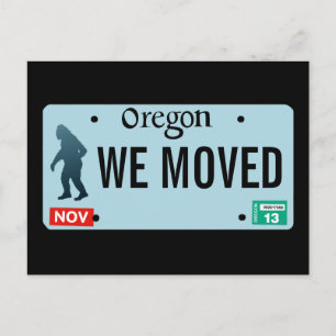 Oregon Sasquatch License Bord Aankondigingskaart