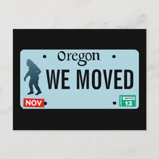 Oregon Sasquatch License Bord Aankondigingskaart (Voorkant)