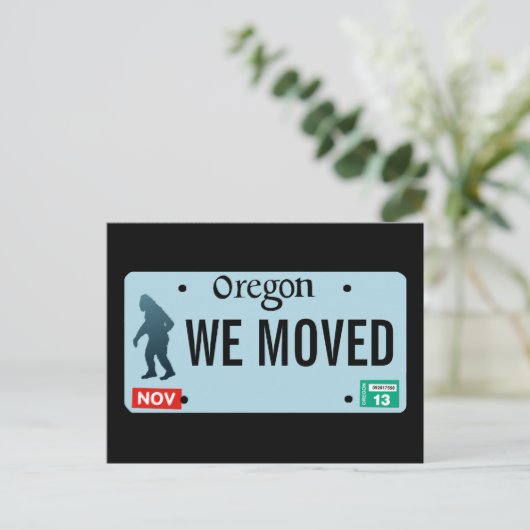 Oregon Sasquatch License Bord Aankondigingskaart (Staand voorkant)