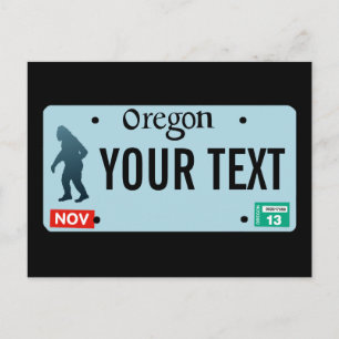 Oregon Sasquatch License Bord Briefkaart
