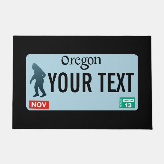 Oregon Sasquatch License Bord Deurmat (Voorkant)