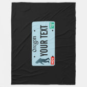 Oregon Sasquatch License Bord Fleece Deken (Voorkant)