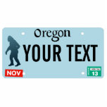 Oregon Sasquatch License Bord Fotobeeldje Magneet<br><div class="desc">Het donkere silhouet van Sasquatch (Bigfoot) op een blanco bord met een vergunning voor Oregon. Voeg je eigen tekst toe. Borden voor de afgifte van vergunningen voor aanvullende staten en andere entiteiten (Canadese provincies, buitenlandse landen) op verzoek. Als u in plattelandsgebieden in het noordwesten van de Stille Oceaan woont of...</div>