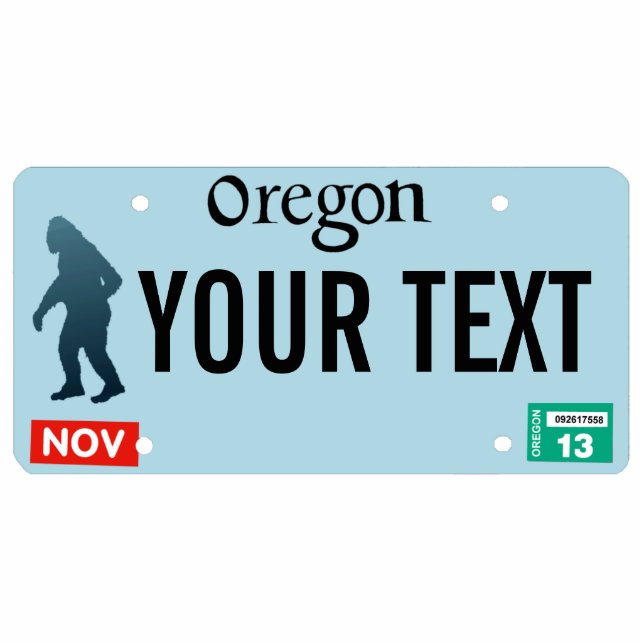 Oregon Sasquatch License Bord Fotobeeldje Magneet (Voorkant)