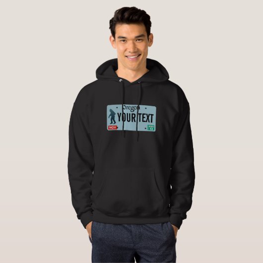 Oregon Sasquatch License Bord Hoodie (Voorkant volledig)