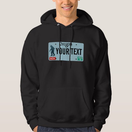 Oregon Sasquatch License Bord Hoodie (Voorkant)