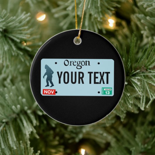 Oregon Sasquatch License Bord Keramisch Ornament (Boom)