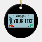 Oregon Sasquatch License Bord Keramisch Ornament (Voorkant)
