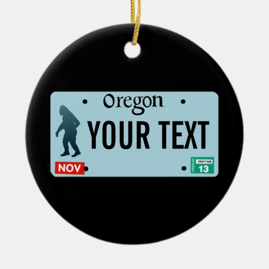 Oregon Sasquatch License Bord Keramisch Ornament (Voorkant)
