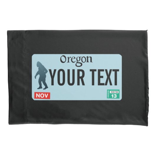 Oregon Sasquatch License Bord Kussensloop (Voorkant)