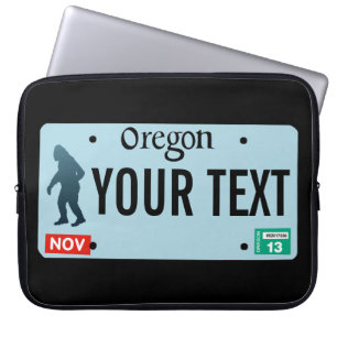 Oregon Sasquatch License Bord Laptop Sleeve