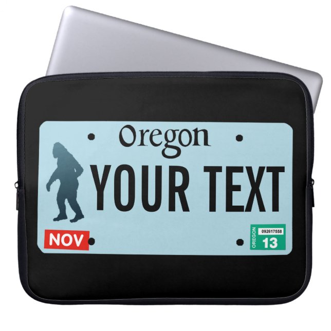 Oregon Sasquatch License Bord Laptop Sleeve (Voorkant)