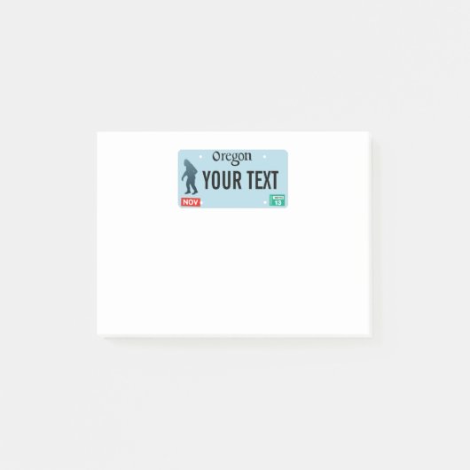 Oregon Sasquatch License Bord Post-it® Notes (Voorkant)