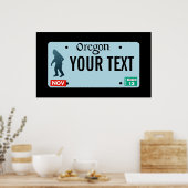 Oregon Sasquatch License Bord Poster (Keuken)