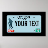 Oregon Sasquatch License Bord Poster (Voorkant)
