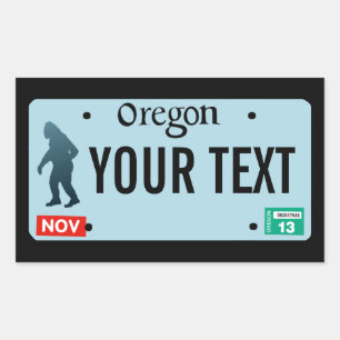 Oregon Sasquatch License Bord Rechthoekige Sticker