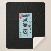 Oregon Sasquatch License Bord Sherpa Deken (Voorkant)