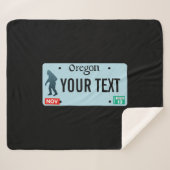 Oregon Sasquatch License Bord Sherpa Deken (Voorkant (horizontaal))