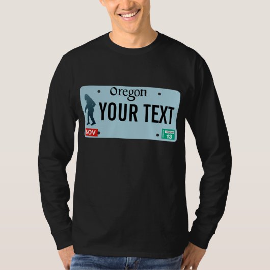 Oregon Sasquatch License Bord T-shirt (Voorkant)