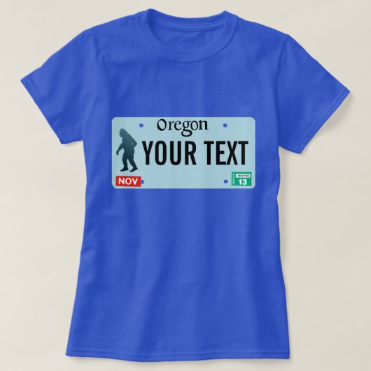 Oregon Sasquatch License Bord T-shirt (Design voorkant)