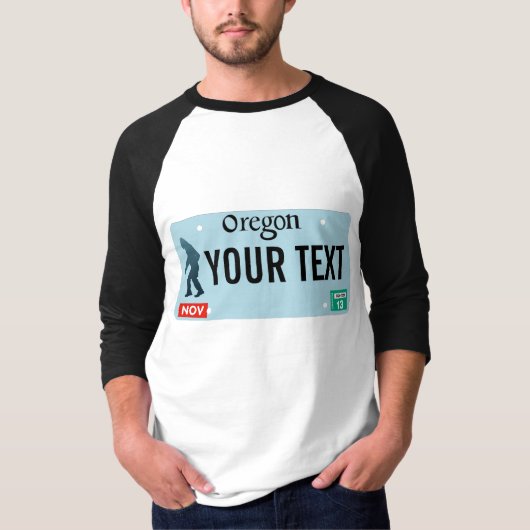 Oregon Sasquatch License Bord T-shirt (Voorkant)