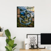 Oregon Schedel Artprint | Staat van Geest Poster (Thuiskantoor)