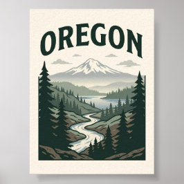 Oregon Schitterend Landschap Poster