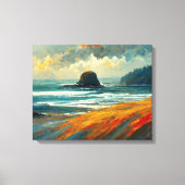 Oregon Seascape Kust Droomlandschap Abstract Canvas Afdruk (Voorkant)