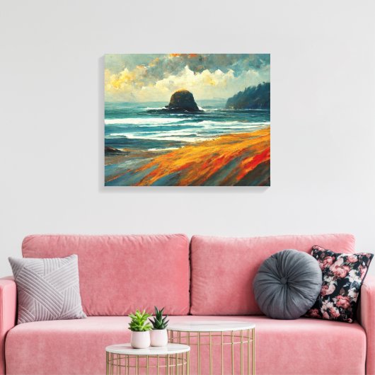 Oregon Seascape Kust Droomlandschap Abstract Canvas Afdruk (Insitu (Woonkamer))
