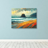 Oregon Seascape Kust Droomlandschap Abstract Canvas Afdruk (Insitu (Houten vloer))