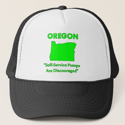 Oregon - Self-Service PPompen worden ontmoedigd Trucker Pet (Voorkant)