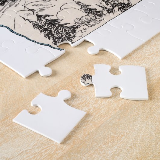 Oregon Shaped Beaver Oregonian  Afbeelding Map Legpuzzel (Zijkant)