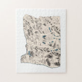 Oregon Shaped Beaver Oregonian  Afbeelding Map Legpuzzel (Verticaal)