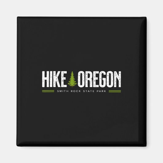 Oregon Smith Rock State Park Hike Tree Retro Graph Magneet (Voorkant)