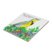 Oregon Souvenir Meadowlark Botanical Tegeltje (Zijkant)