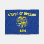 Oregon Staatsvlag Fleece Deken (Voorkant (Horizontaal))