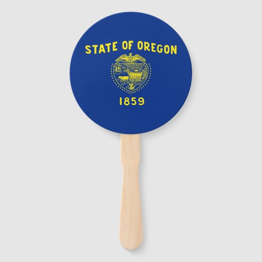 Oregon Staatsvlag Handwaaier (Achterkant)