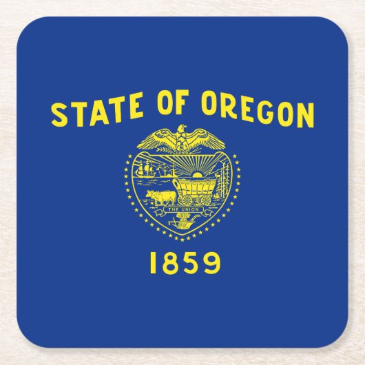 Oregon Staatsvlag Kartonnen Onderzetters (Voorkant)