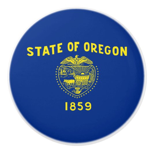 Oregon Staatsvlag Keramische Knop (Voorkant)