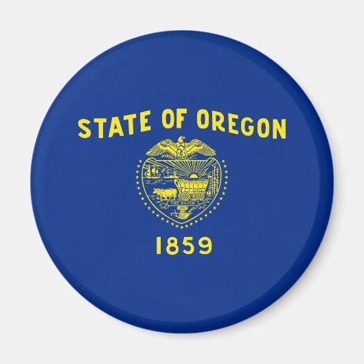 Oregon Staatsvlag Magneet (Voorkant)