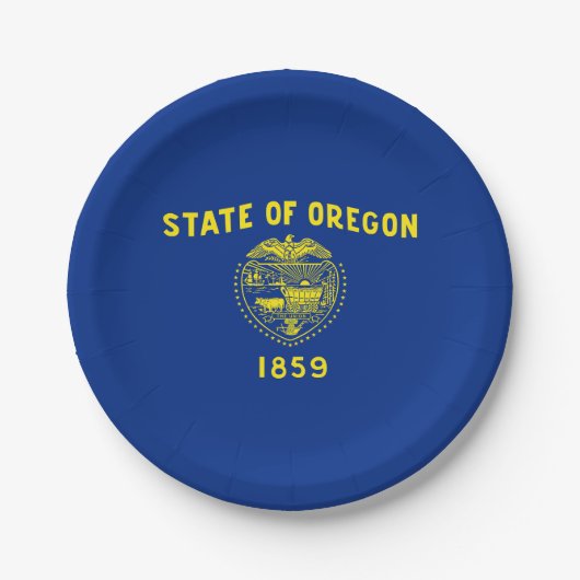 Oregon Staatsvlag Papieren Bordje (Voorkant)
