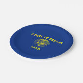 Oregon Staatsvlag Papieren Bordje (Gekanteld)