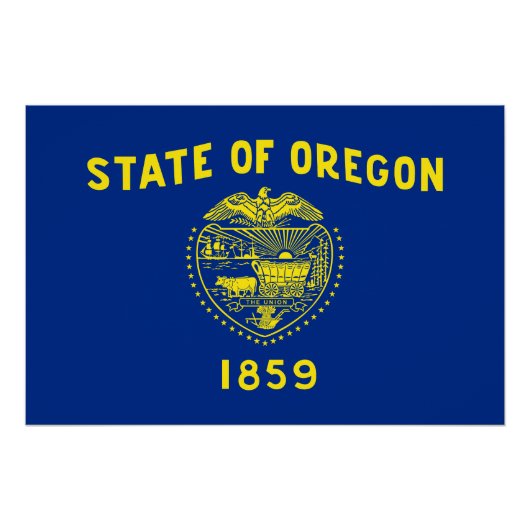 Oregon Staatsvlag Perfect Poster (Voorkant)