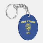 Oregon Staatsvlag Sleutelhanger (Voorkant Links)