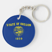 Oregon Staatsvlag Sleutelhanger (Achterkant)