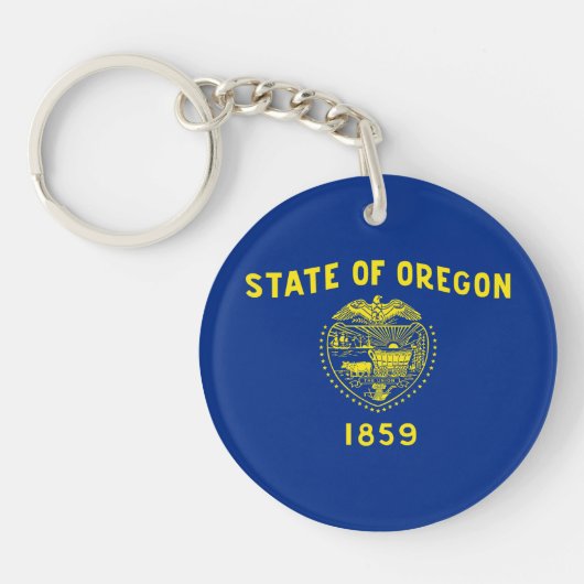 Oregon Staatsvlag Sleutelhanger (Voorkant)